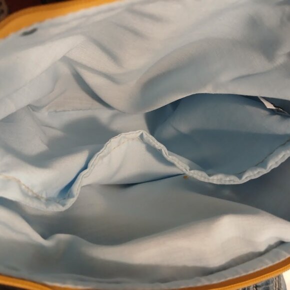 New Travel Sling Crossbody bag Brown Faux Leather Pastel floral canvas Zip Purse - Picture 12 of 12